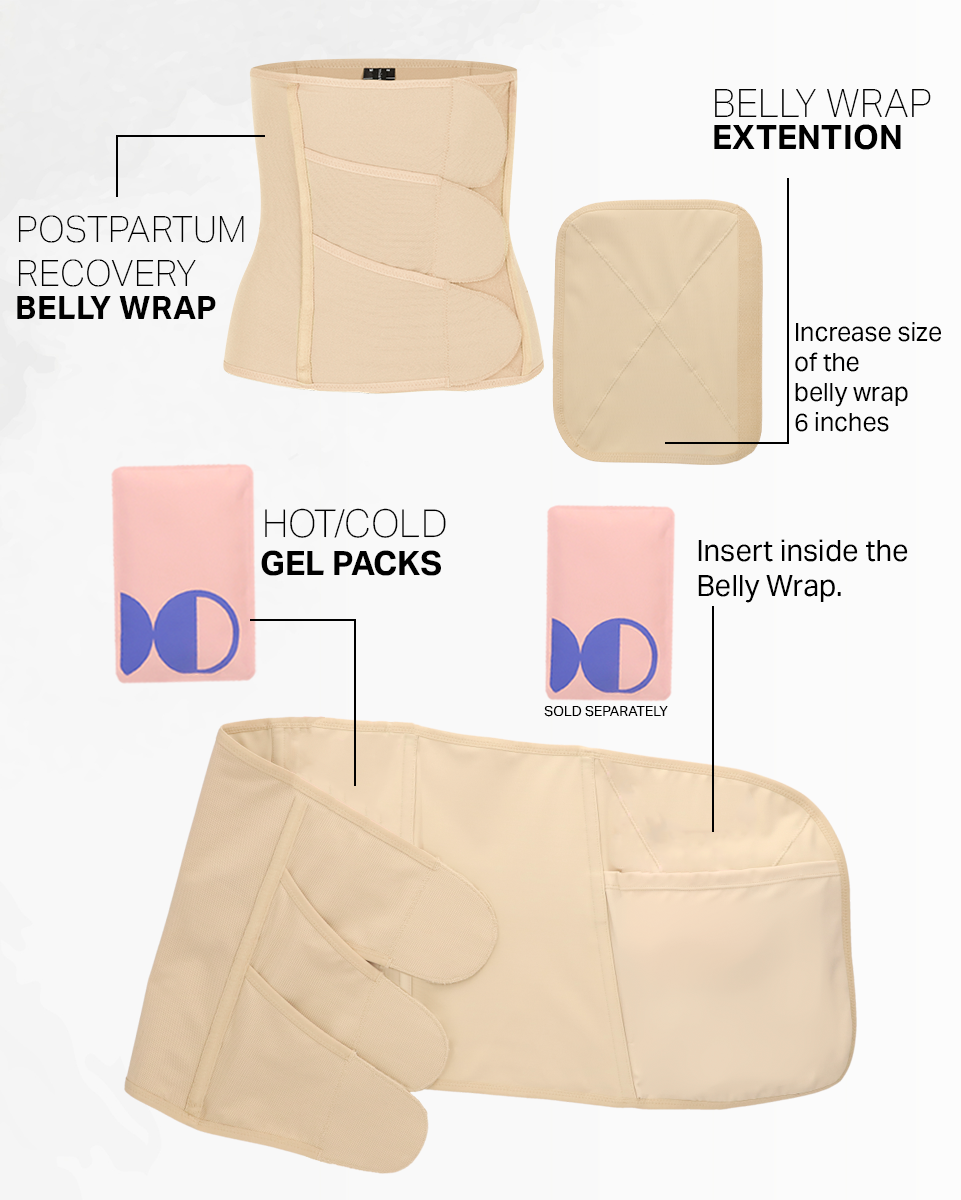 Elara Luxury Postpartum Belly Wrap Core Compression Recovery Support –  Misty Phases