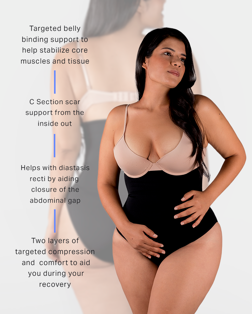 Women Postpartum Belly Wrap High Waist Tummy Control Compression Panties