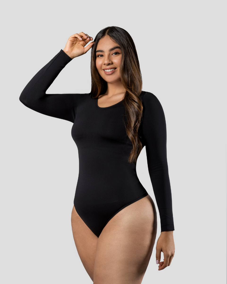Causal Long Sleeve Bodysuit Women Full Body Workout Tummy