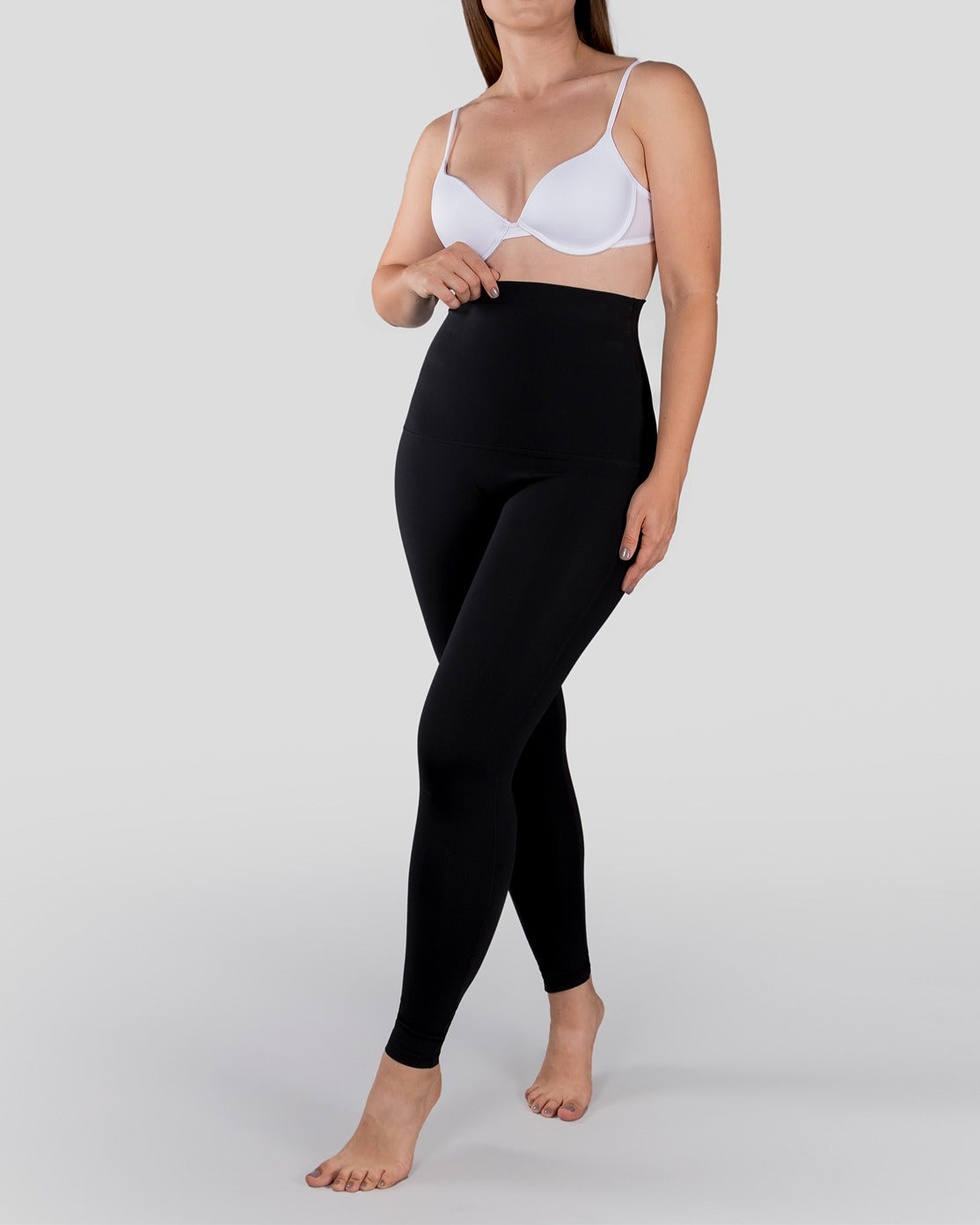 Maternity Compression Leggings Over The Belly | Black Leggings for Women  High Waisted