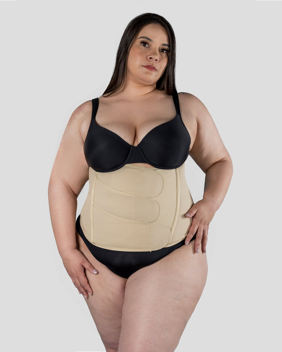 ChongErfei 3 in 1 Postpartum Support - Recovery Belly/waist/pelvis Belt  Shapewear Slimming Girdle, Beige, L/One Size For Posture Correction